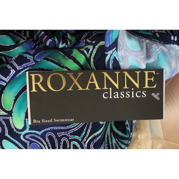 NWT Roxanne Classics V-Neck Sarong Bra Sized Swimsuit Size 16 40D - Picture 11 of 14